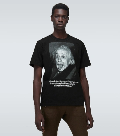 Shop Sacai Einstein Short-sleeved T-shirt In Black