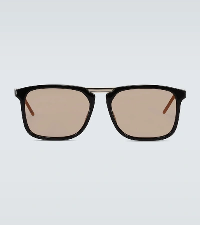 Shop Gucci Square-framed Acetate Sunglasses In Black