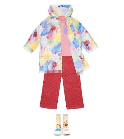 Shop Stella Mccartney Printed Pvc Raincoat In Multicoloured