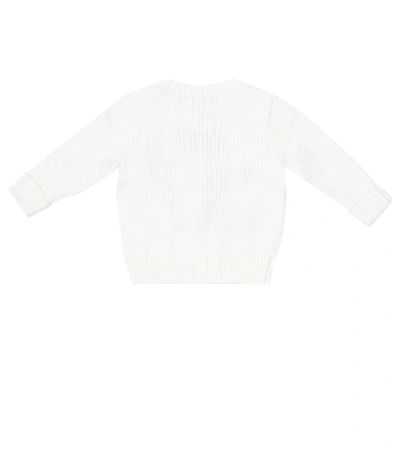 Shop Polo Ralph Lauren Baby Polo Bear Intarsia Cotton Sweater In White