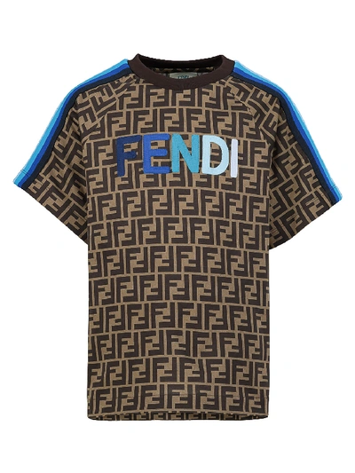 Shop Fendi Kids T-shirt For Boys In Brown