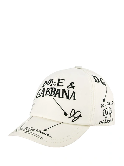 Shop Dolce & Gabbana Kids Cap For For Boys And For Girls In White
