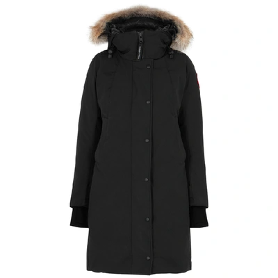 Shop Canada Goose Sherbrooke Fur-trimmed Arctic-tech Parka, Coat, Black