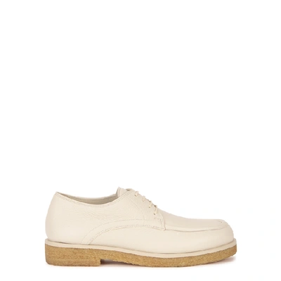 Shop The Row Honore Ecru Leather Derby Shoes In Cream