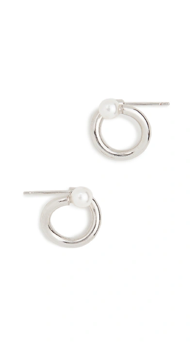 Shop Justine Clenquet Reese Earrings In Silver