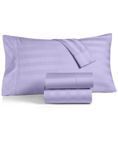Charter Club 1.5" Stripe 550 Thread Count 100% Cotton 3-pc. Sheet Set, Twin, Exclusively At Macy's In Pale Lilac