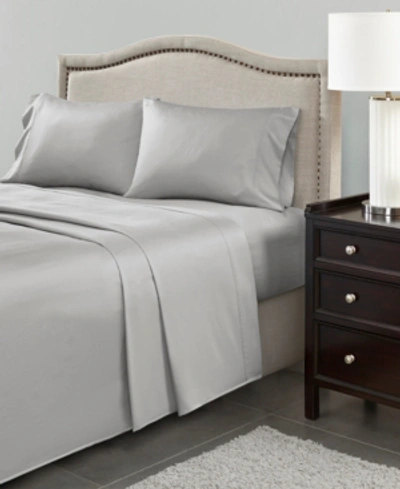 Madison Park 600 Thread Count Pima Cotton Sateen 4-pc. Sheet Set, King In Light Grey