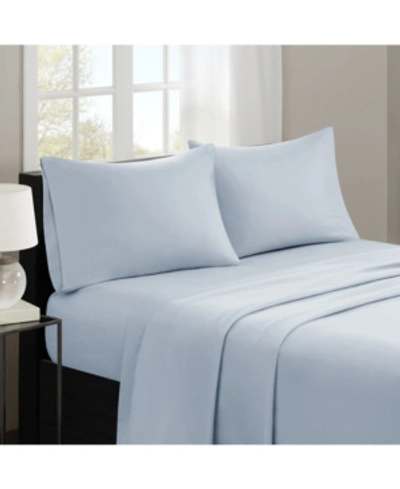 Shop Madison Park 3m-microcell Solid 4-pc. Sheet Set, Queen In Blue