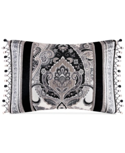 J Queen New York Guiliana Boudoir Decorative Pillow, 15" X 21" In Silver