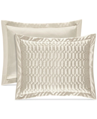 J Queen New York Satinique Quilted Sham, Standard In Natural