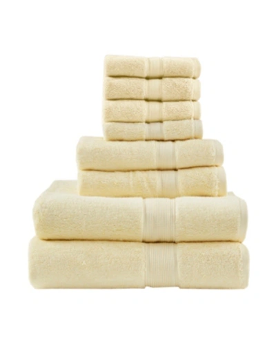 Shop Madison Park Solid 800gsm Cotton 8-pc. Bath Towel Set In Yellow