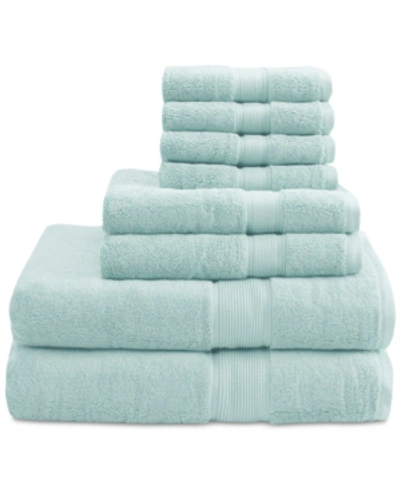Shop Madison Park Solid 800gsm Cotton 8-pc. Bath Towel Set In Seafoam
