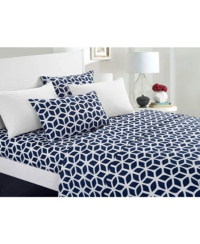 Shop Chic Home Bailee 6-pc Queen Sheet Set Bedding In Navy