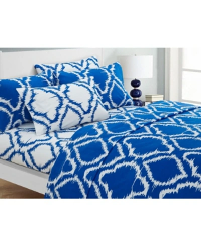 Shop Chic Home Arianna 6-pc King Sheet Set In Blue