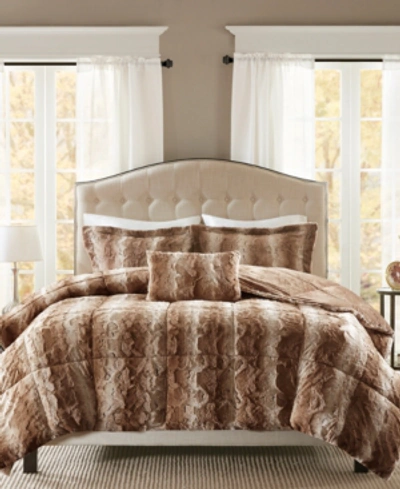 Madison Park Zuri 4-pc. King Comforter Set In Tan