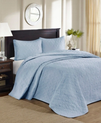 Madison Park Quebec Quilted 3-pc. Bedspread Set, Queen In Blue