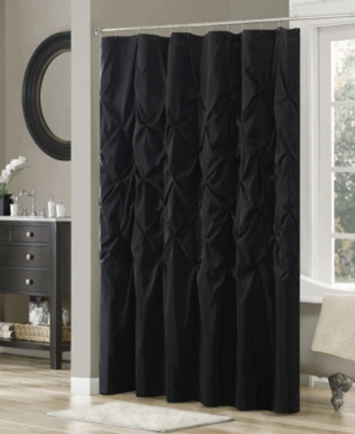 Shop Madison Park Laurel Shower Curtain, 72" X 72" In Black