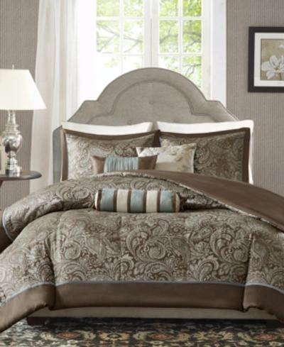 Shop Madison Park Aubrey 6-pc. Duvet Cover Set, Full/queen In Brown