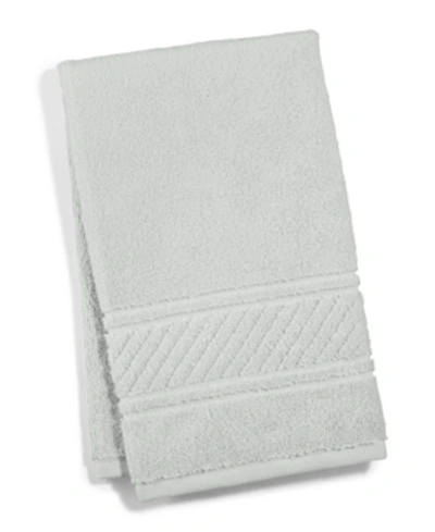 Shop Martha Stewart Collection Spa 100% Cotton Hand Towel, 16" X 28", Created For Macy's Bedding In Silver Pearl