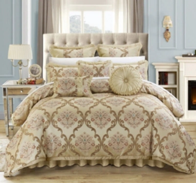 Shop Chic Home Aubrey 9-pc Queen Comforter Set In Beige