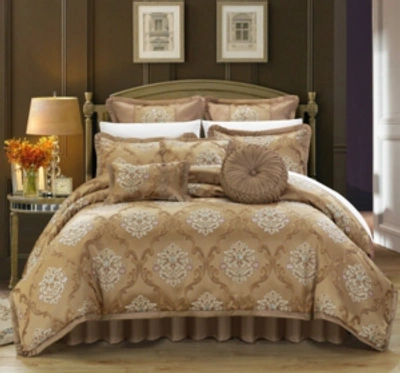 Shop Chic Home Aubrey 9-pc King Comforter Set In Gold