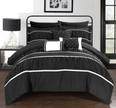 Shop Chic Home Cheryl 10-pc King Comforter Set In Black