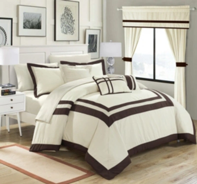 Shop Chic Home Ritz 20-pc Queen Comforter Set In Off-white