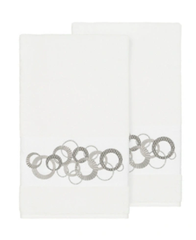Linum Home Annabelle 2-pc. Embellished Bath Towel Set Bedding In White