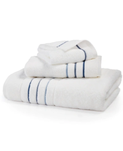 Shop Hotel Collection Ultimate Micro Cotton Borderline 13" X 13" Washcloth, Created For Macy's In Blue