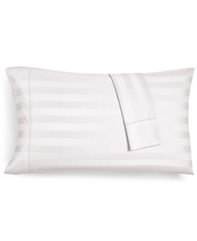 Charter Club 1.5" Stripe 550 Thread Count 100% Cotton Pillowcase Pair, Standard, Exclusively At Macy's In White
