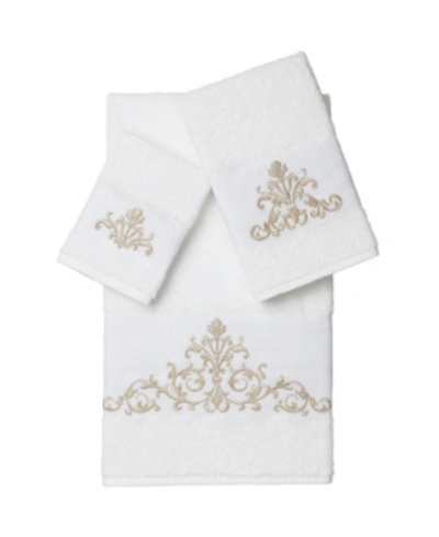 Shop Linum Home Scarlet 3-pc. Embellished Towel Set In White