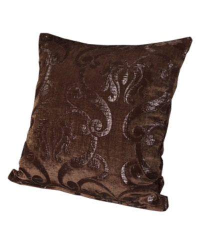 Shop Siscovers Casablanca Decorative Pillow, 20" X 20" In Dk Brwn