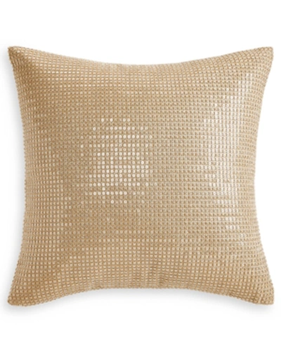 Shop Hotel Collection Closeout!  Metallic Stone Decorative Pillow, 18" X 18", Created For Macy's In Gold