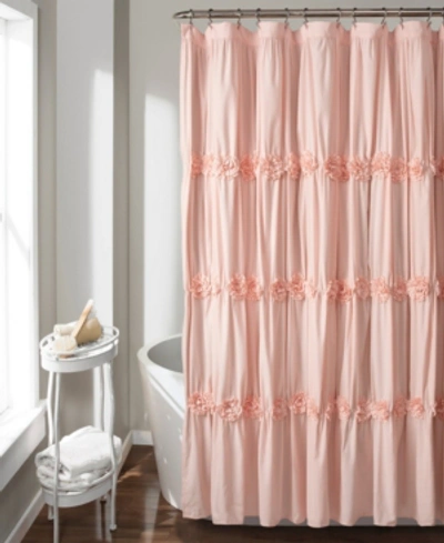 Lush Decor Darla Shower Curtain, 72" X 72" In Blush