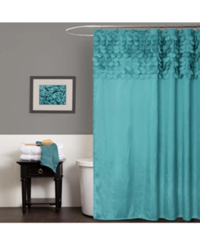 Shop Lush Decor Lillian 72" X 72" Shower Curtain In Turquoise