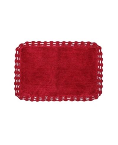 Shop Home Weavers Hudson Bath Rug, 21" X 34" In Red