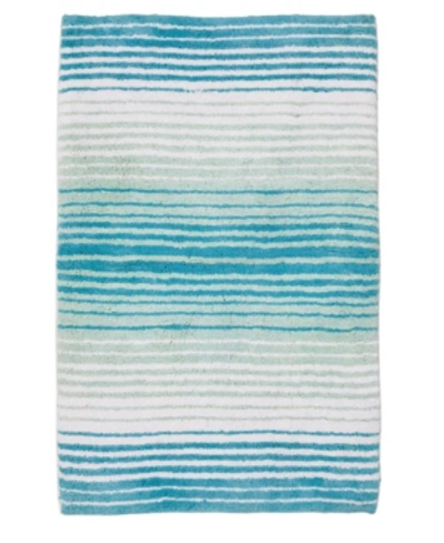 Home Weavers Gradiation Bath Rug Bedding In Turquoise