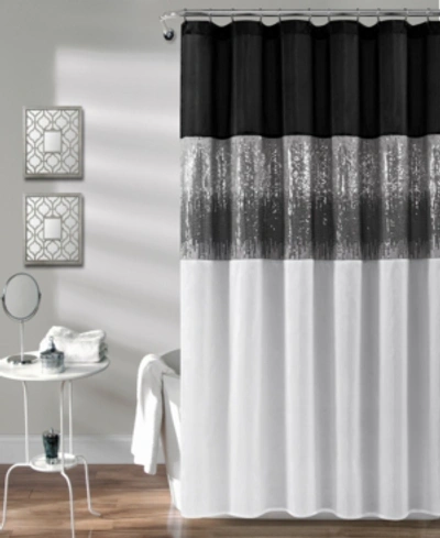 Shop Lush Decor Night Sky 72"x 72" Shower Curtain Bedding In Black/white