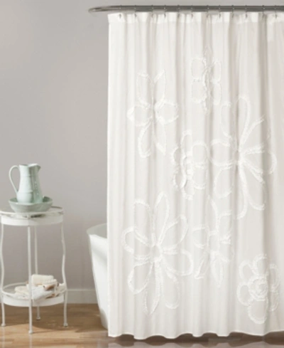 Shop Lush Decor Ruffle Flower 72" X 72" Shower Curtain In White