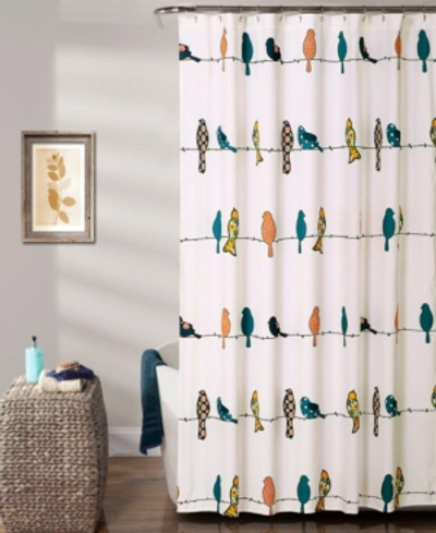 Lush Decor Rowley Birds Shower Curtain, 72" X 72" In Multi