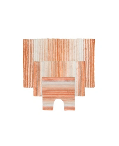 Shop Home Weavers Gradiation 3-pc. Bath Rug Set In Coral