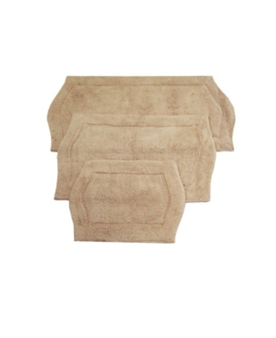 Home Weavers Waterford 3 Piece Bath Rug Set Bedding In Linen