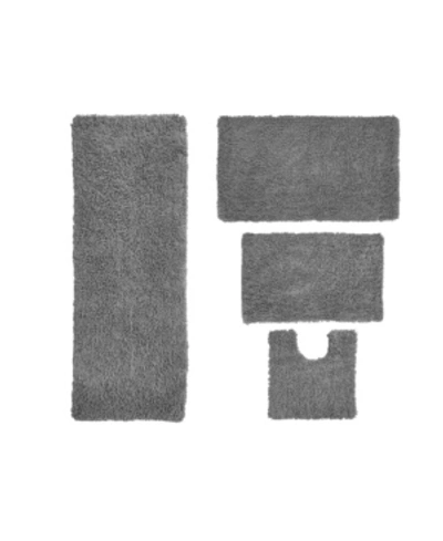 Home Weavers Fantasia Bath Rug 4 Pc Bedding In Grey