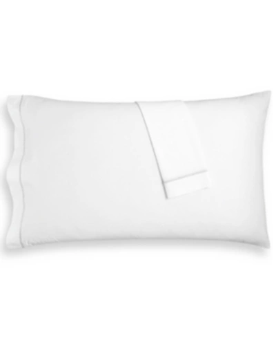 Shop Hotel Collection Italian Percale 100% Cotton Pillowcase Pair, Standard, Created For Macy's In Silver