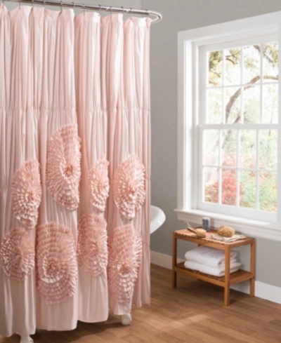 Shop Lush Decor Serena 72" X 72" Shower Curtain In Blush