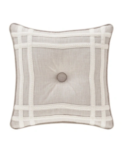 J Queen New York Lauralynn Decorative Pillow, 18" X 18" In Beige