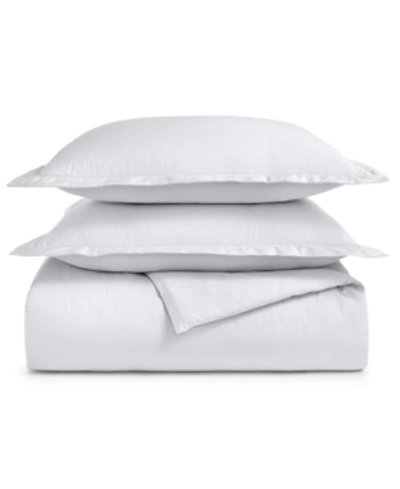 Shop Charter Club Damask 550 Thread Count 100% Cotton 3-pc. Duvet Cover Set, Full/queen, Created For Macy's In White