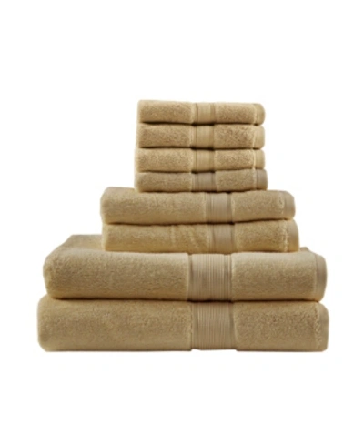 Shop Madison Park Solid 800gsm Cotton 8-pc. Bath Towel Set In Beige