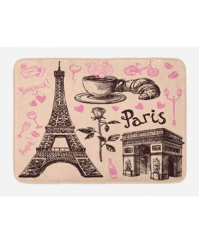 Shop Ambesonne Eiffel Tower Bath Mat Bedding In Multi