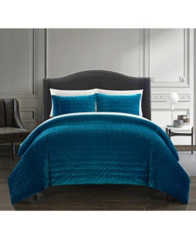 Shop Chic Home Chyna 3-pc. Queen Comforter Set In Blue